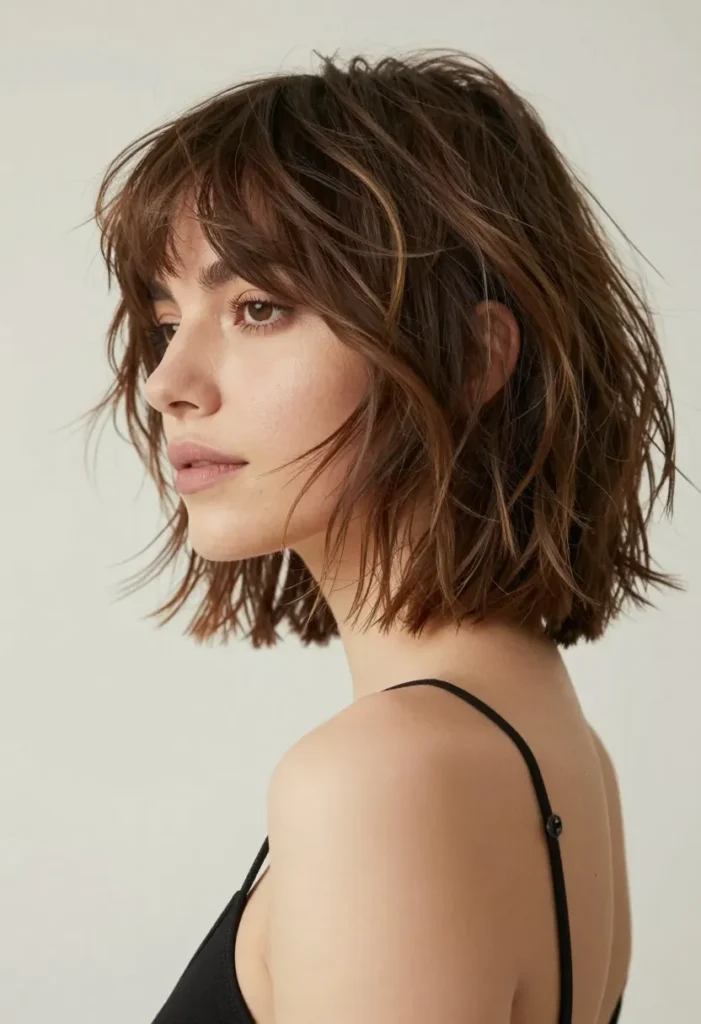 Jaw-Length Shaggy Haircut Jaw-Length Shaggy Haircut