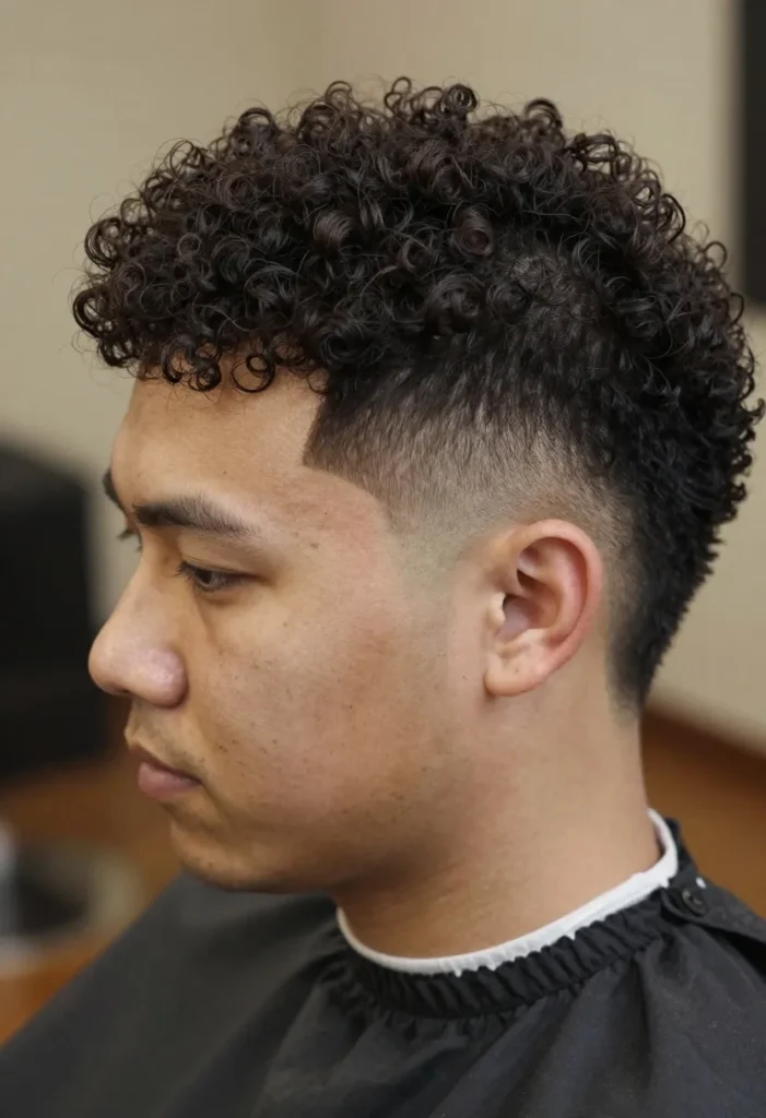 Kinky Mohawk with Shaved Stripe Kinky Mohawk with Shaved Stripe
