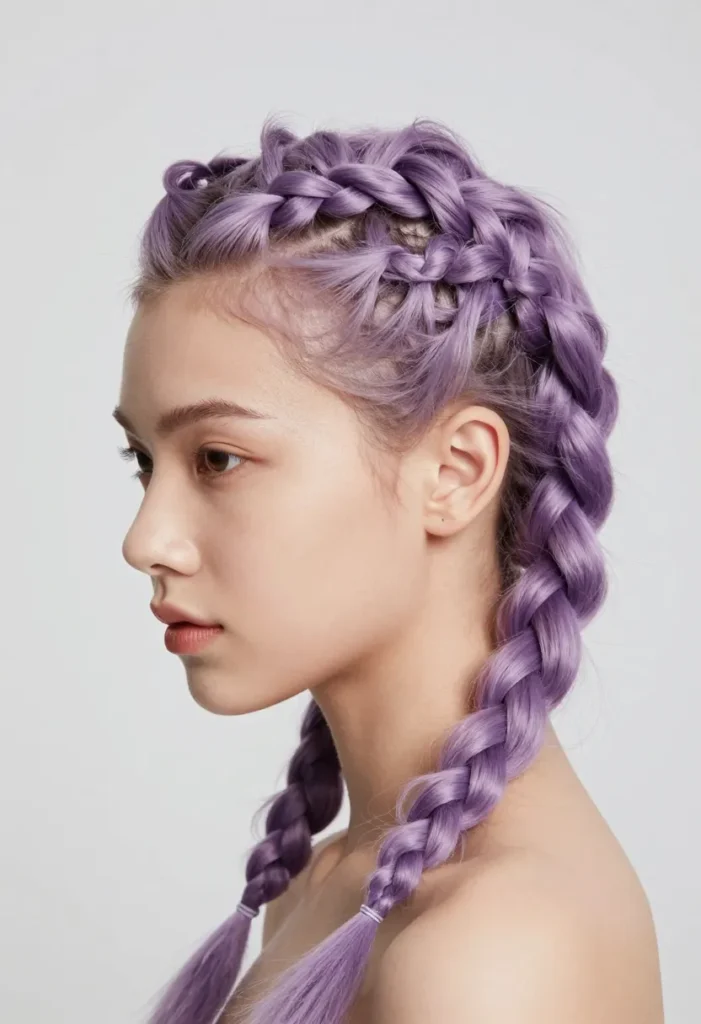 Lilac Braided Faux Hawk Lilac Braided Faux Hawk