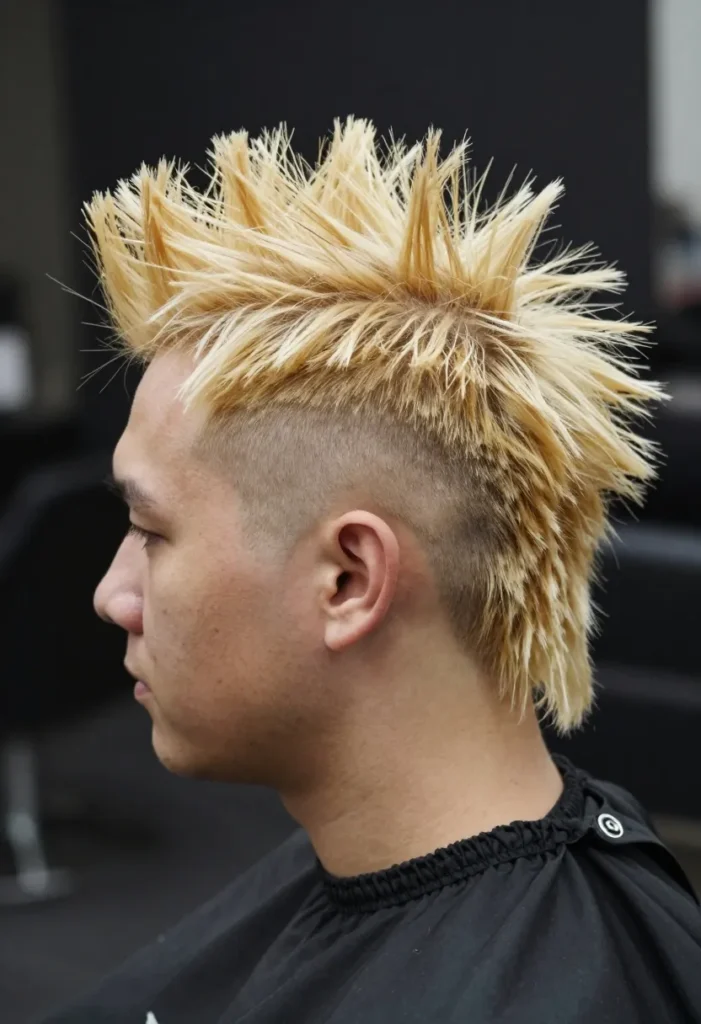 Long Blonde Spiky Mohawk Long Blonde Spiky Mohawk