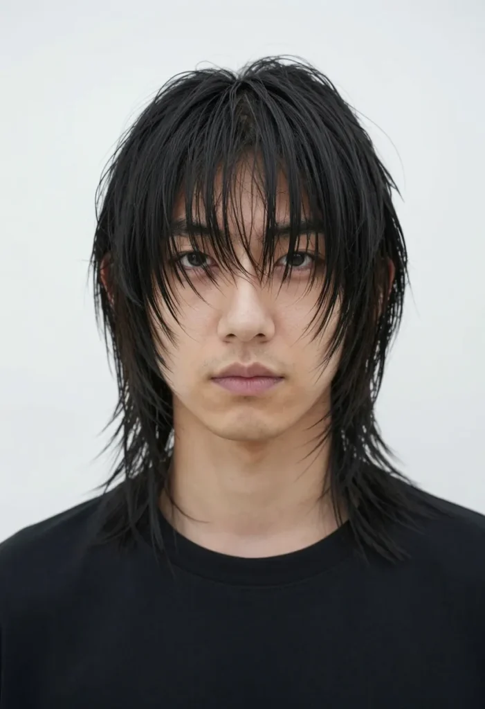 Long Layered Fringe and Tapered Sides Long Layered Fringe and Tapered Sides