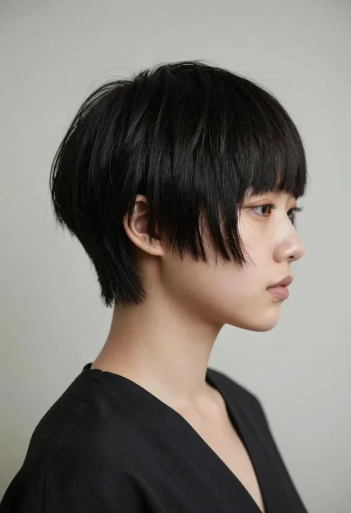 Long Pixie with Bold Bangs Long Pixie with Bold Bangs