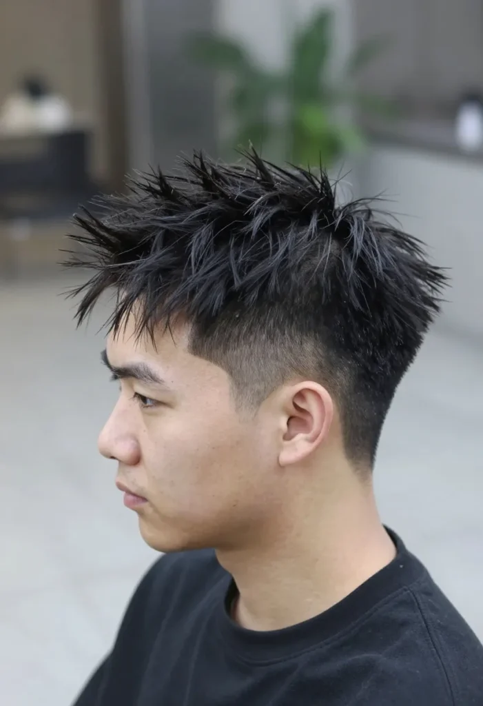 Low Fade with Spiky Top Low Fade with Spiky Top