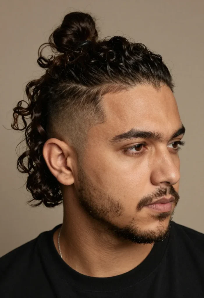 Men Bun and Skin Fade Men Bun and Skin Fade