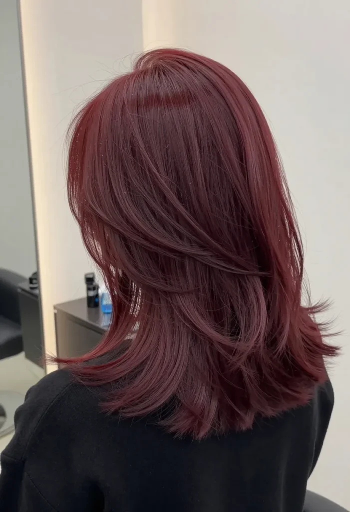 Maroon Teasylights for Inverted Wavy Bob Maroon Teasylights for Inverted Wavy Bob