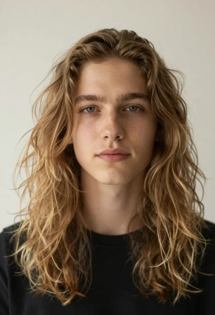 Messy Long Hair with Natural Waves Messy Long Hair with Natural Waves