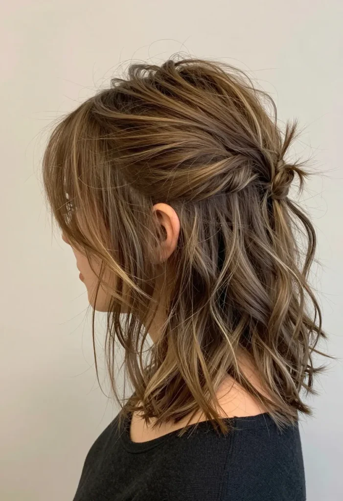 Messy Updo with Stuck Out Ends Messy Updo with Stuck Out Ends