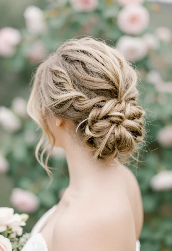 Messy Updo with Tendrils Messy Updo with Tendrils