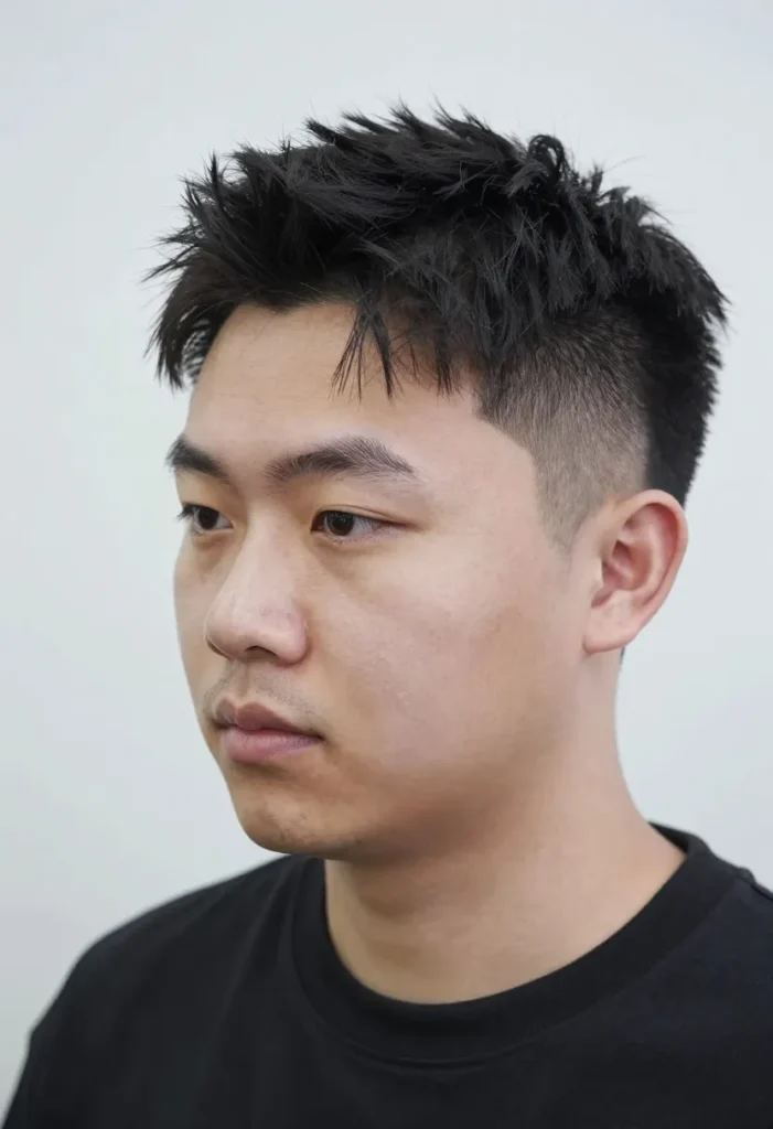 Mid Fade Cut with a Quiff Mid Fade Cut with a Quiff