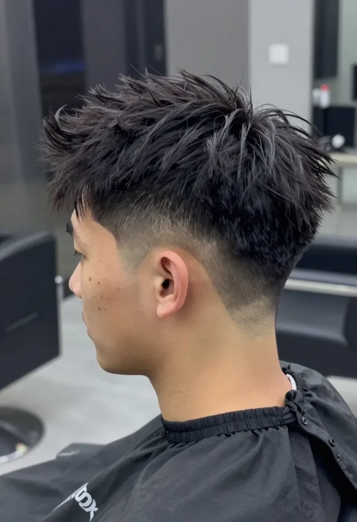 Modern Pompadour with Geometric Hair Design Modern Pompadour with Geometric Hair Design