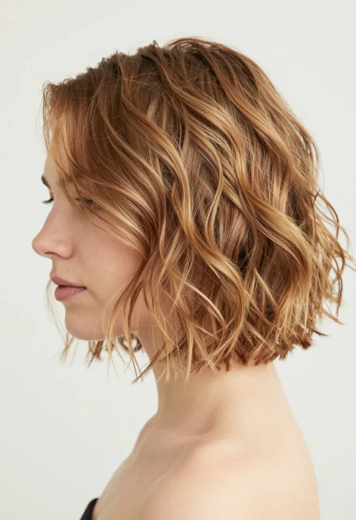 Modern Wavy Perm for Fine Hair Modern Wavy Perm for Fine Hair