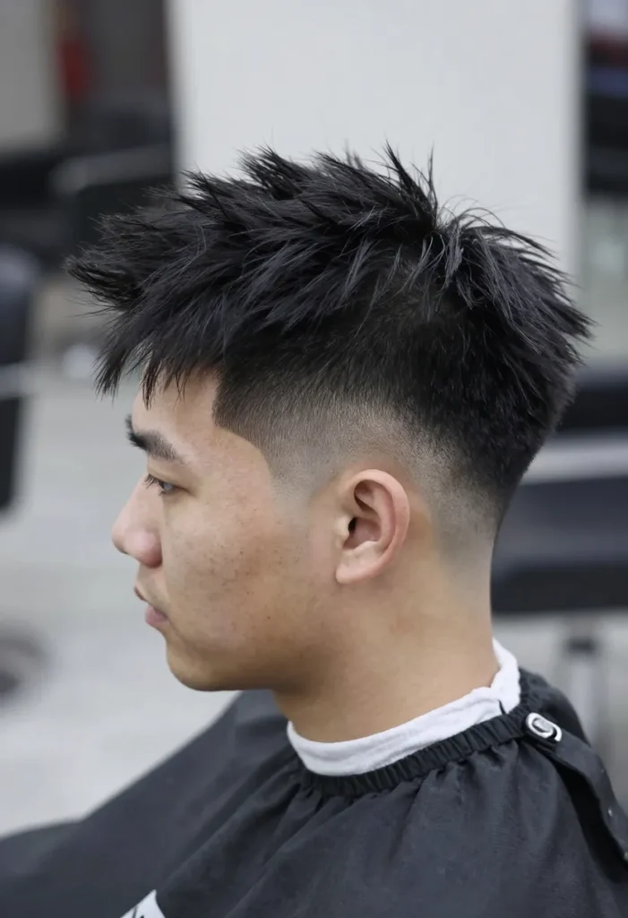 Mohawk with Faded Temple Mohawk with Faded Temple