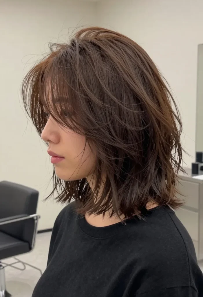 Neck-Length Razored Cut Neck-Length Razored Cut