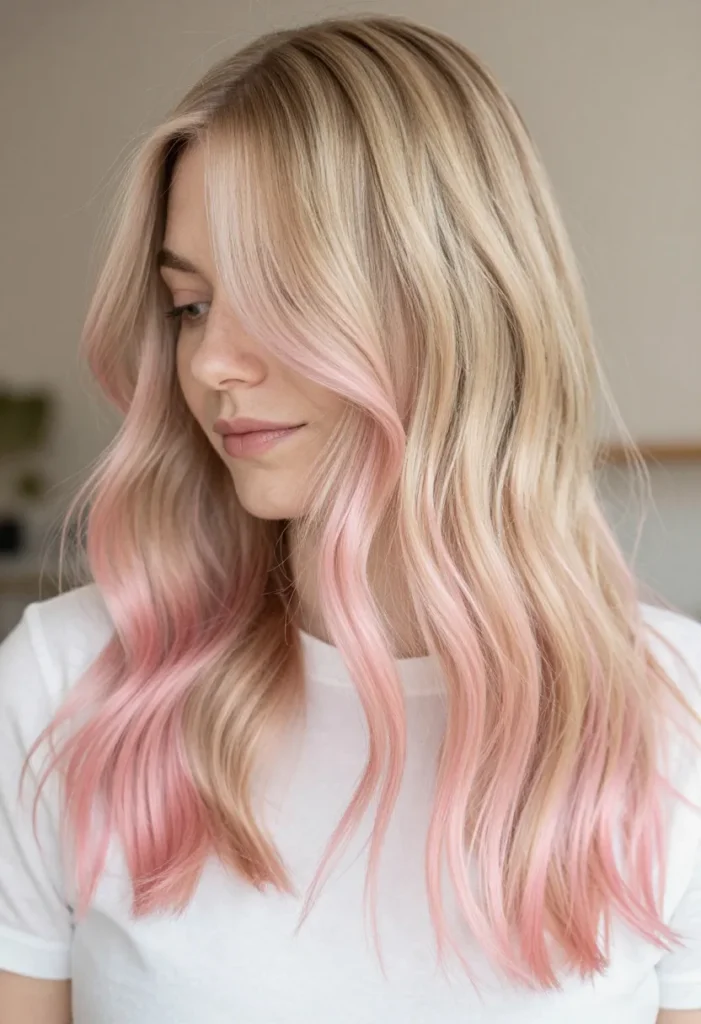 Pink and Blonde Balayage Pink and Blonde Balayage
