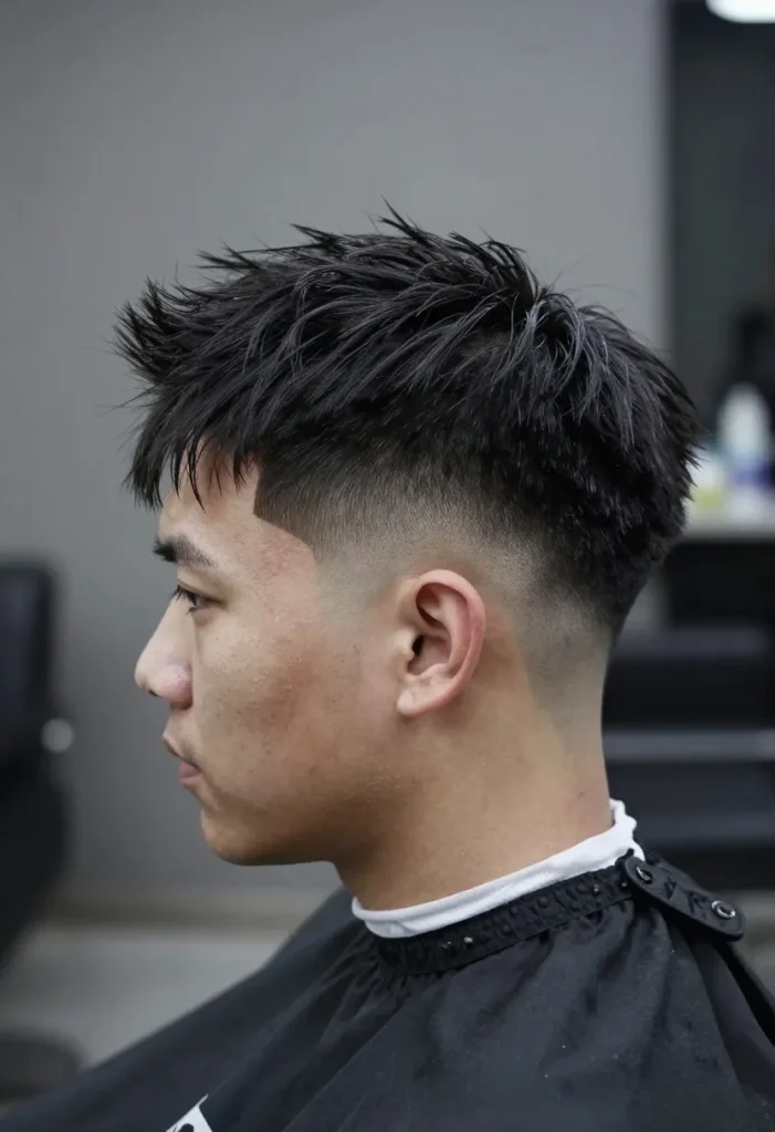 Pompadour with Line-Up Pompadour with Line-Up