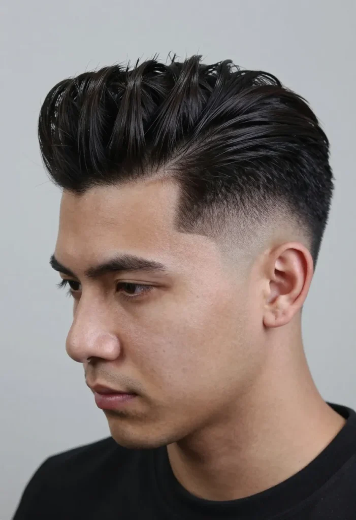 Pompadour with Taper Fade Pompadour with Taper Fade