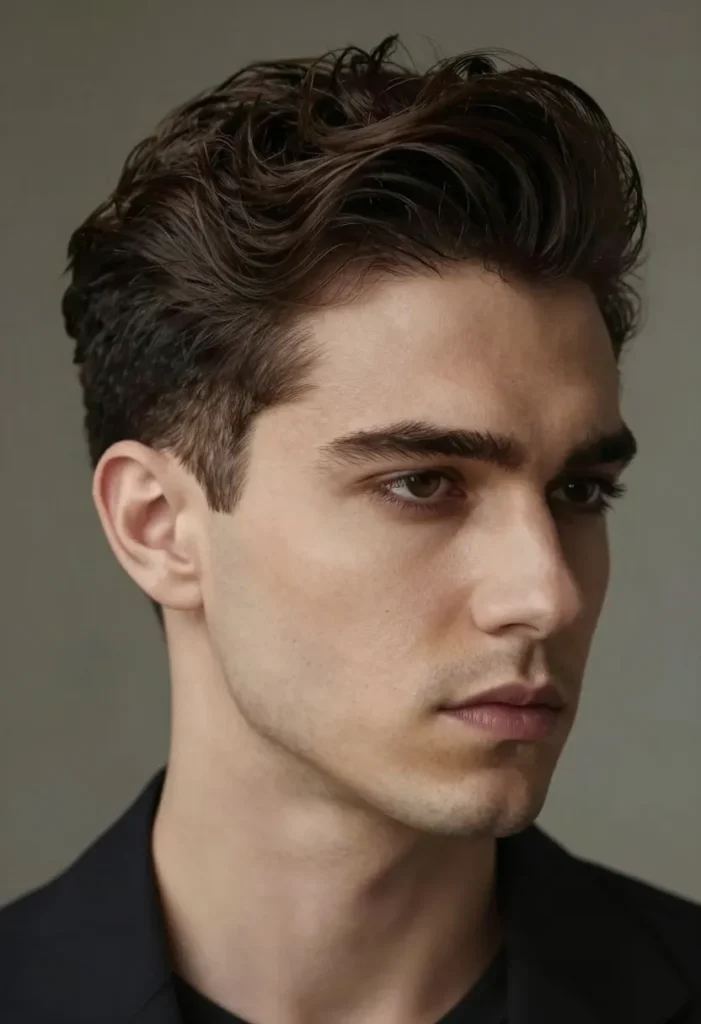 Quiff with Tapered Sides Quiff with Tapered Sides