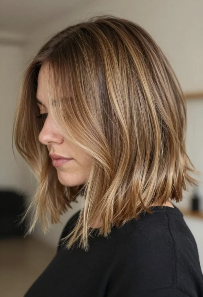 Relaxed Bob with Bronde Balayage Relaxed Bob with Bronde Balayage