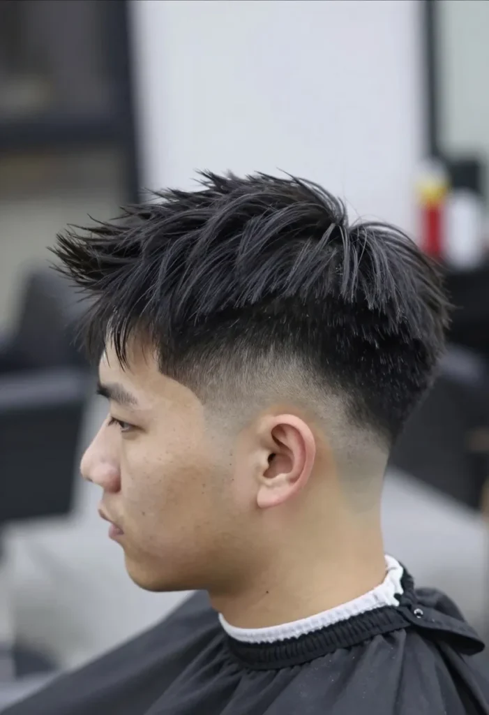 Sharp Fade Pulled Back Style Sharp Fade Pulled Back Style