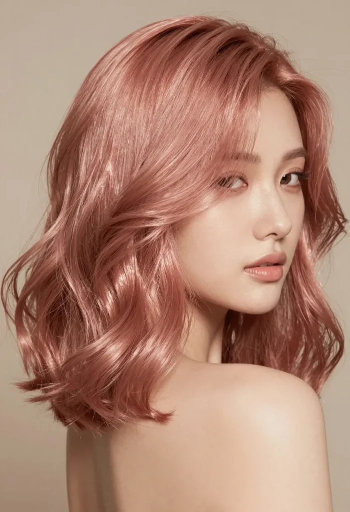 Shimmering Rose Gold Hair Shimmering Rose Gold Hair