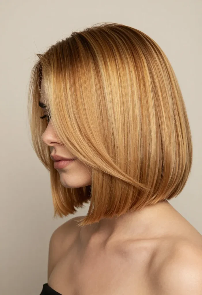Shiny Golden-Brown Bob Shiny Golden-Brown Bob