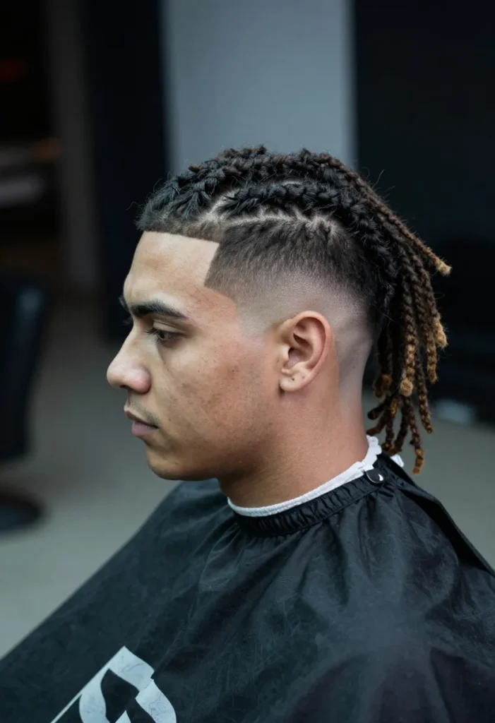 Short Dreads with Tramlines Short Dreads with Tramlines