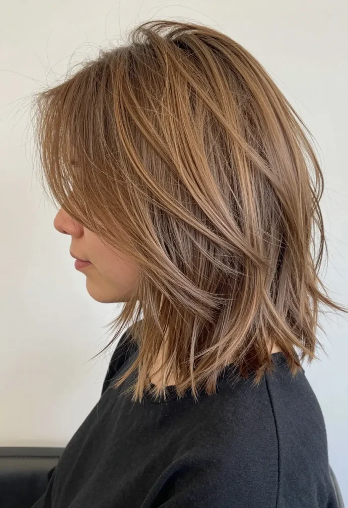 Short Shaggy Bob with Partial Balayage Short Shaggy Bob with Partial Balayage