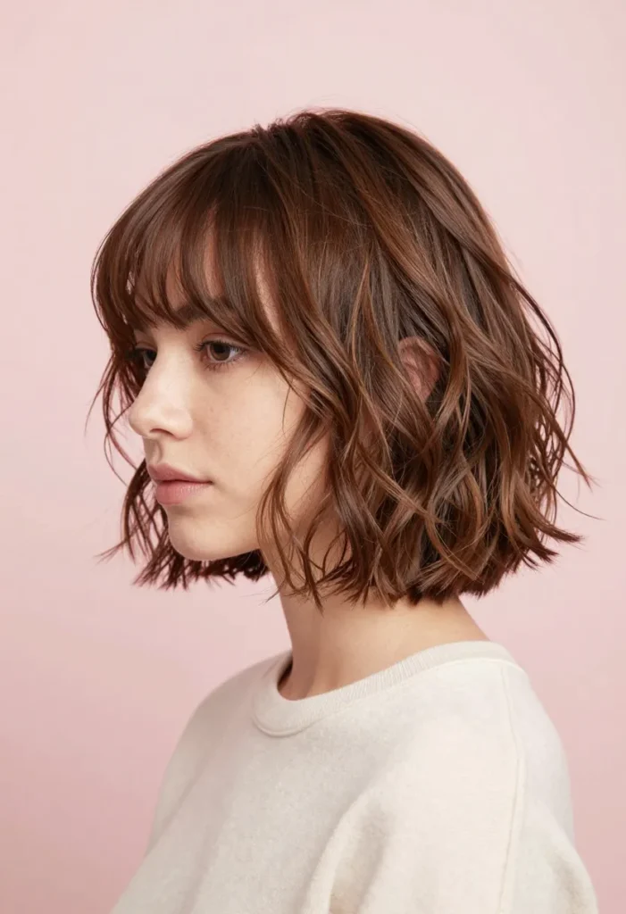 Short Wavy Bob with Layers Short Wavy Bob with Layers