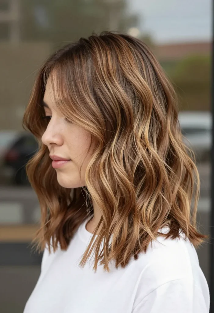 Shoulder-Grazing Balayage Curls Shoulder-Grazing Balayage Curls