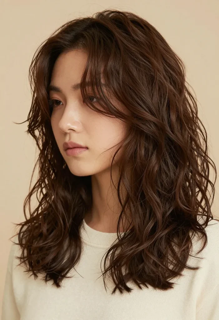 Shoulder-Length Layered Curls Shoulder-Length Layered Curls
