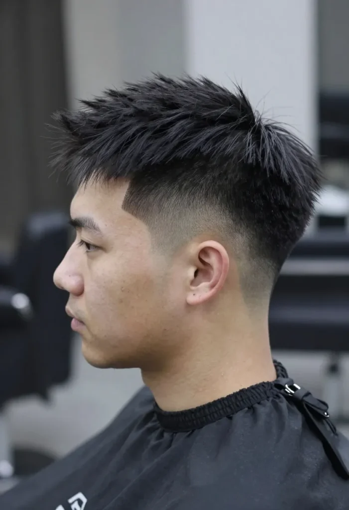Side Part with Temple Fade Side Part with Temple Fade