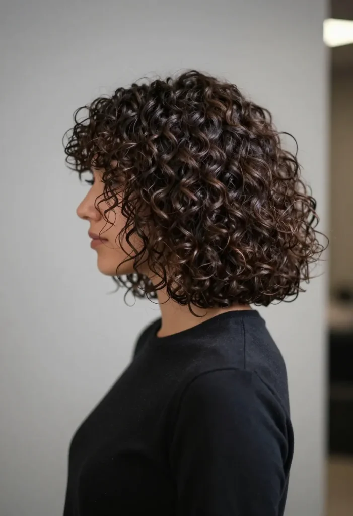 Side Parted Curly Bob Side Parted Curly Bob