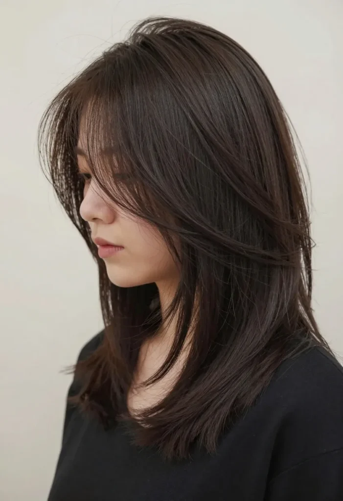 Side-Parted Layered Lob Side-Parted Layered Lob