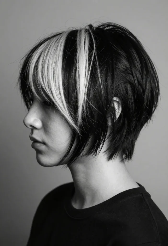 Skunk Stripe Hair Highlights Skunk Stripe Hair Highlights