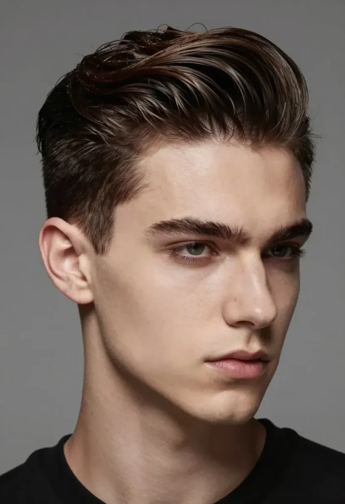 Sleek Pompadour with Fade Sleek Pompadour with Fade