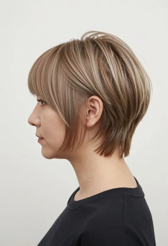 Stacked Cut with Bangs Stacked Cut with Bangs