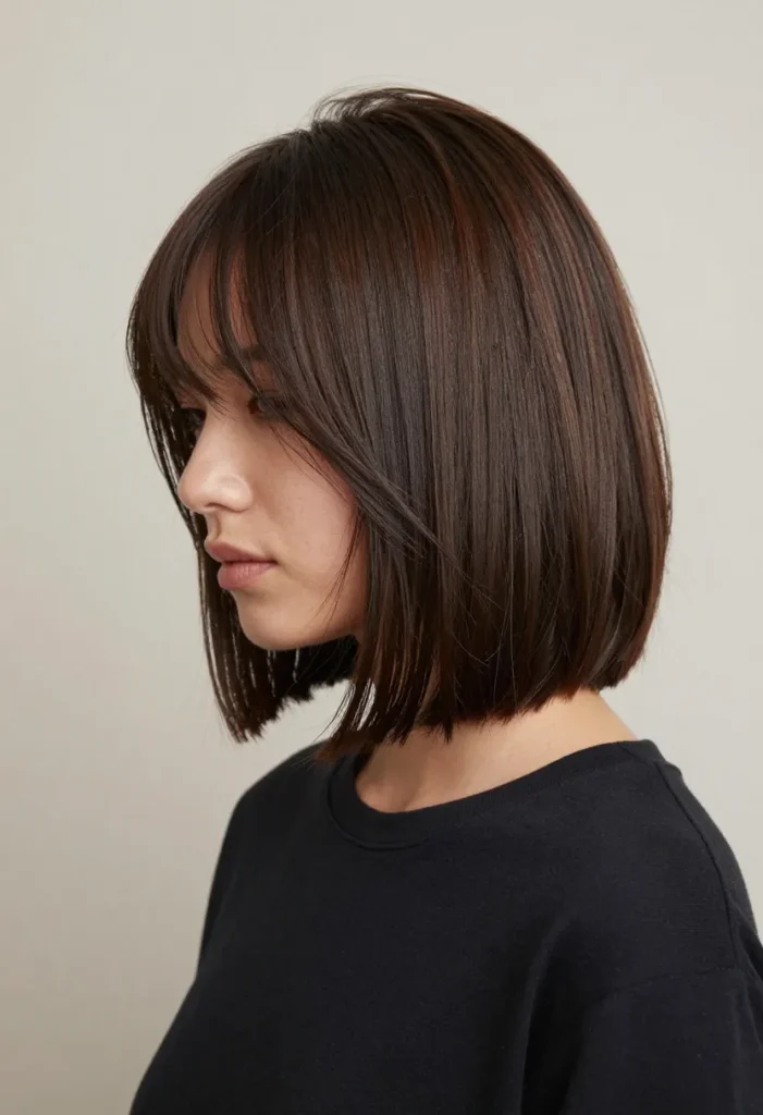 Straight-Cut Bob with Layers Straight-Cut Bob with Layers
