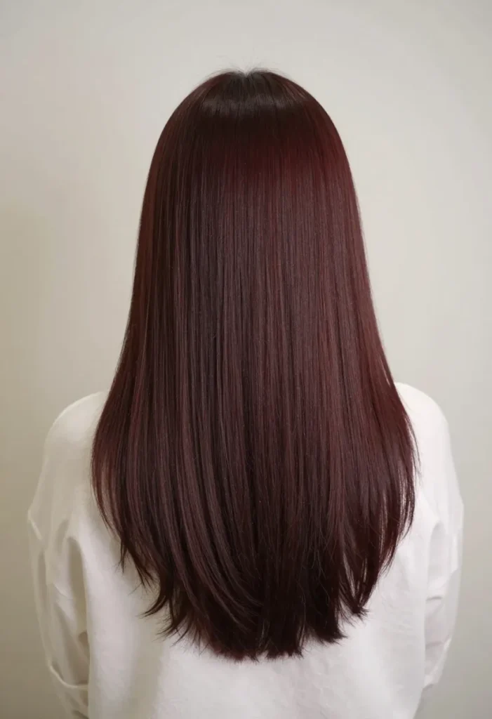 Subtle Burgundy Tint for Brunettes Subtle Burgundy Tint for Brunettes