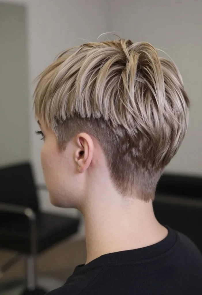 Swept-Back Faded Pixie Swept-Back Faded Pixie