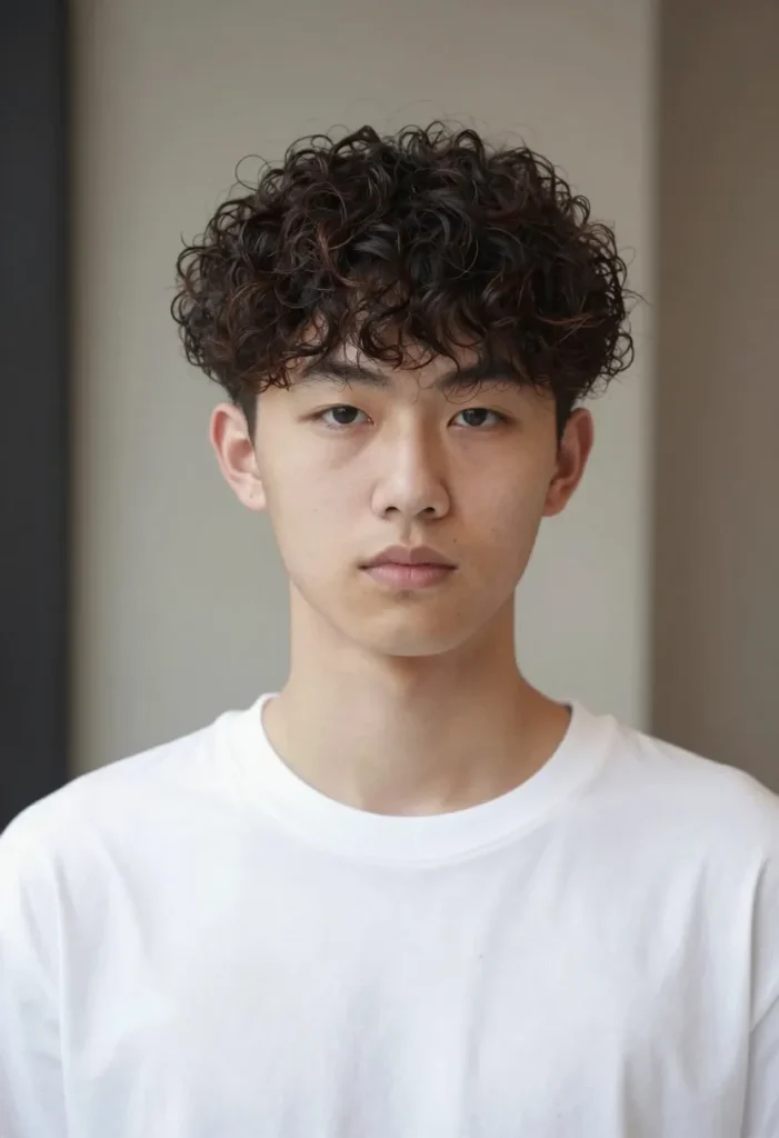 Tapered Sides with Defined Curls Tapered Sides with Defined Curls