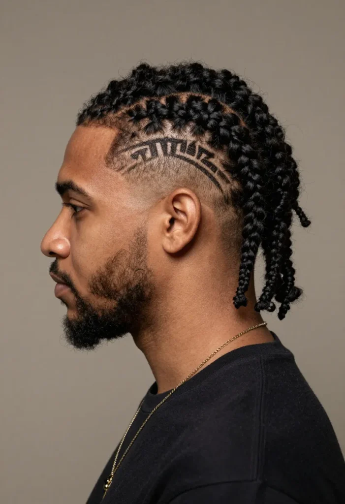 Textured Afro Braids and Shaved Hair Designs Textured Afro Braids and Shaved Hair Designs