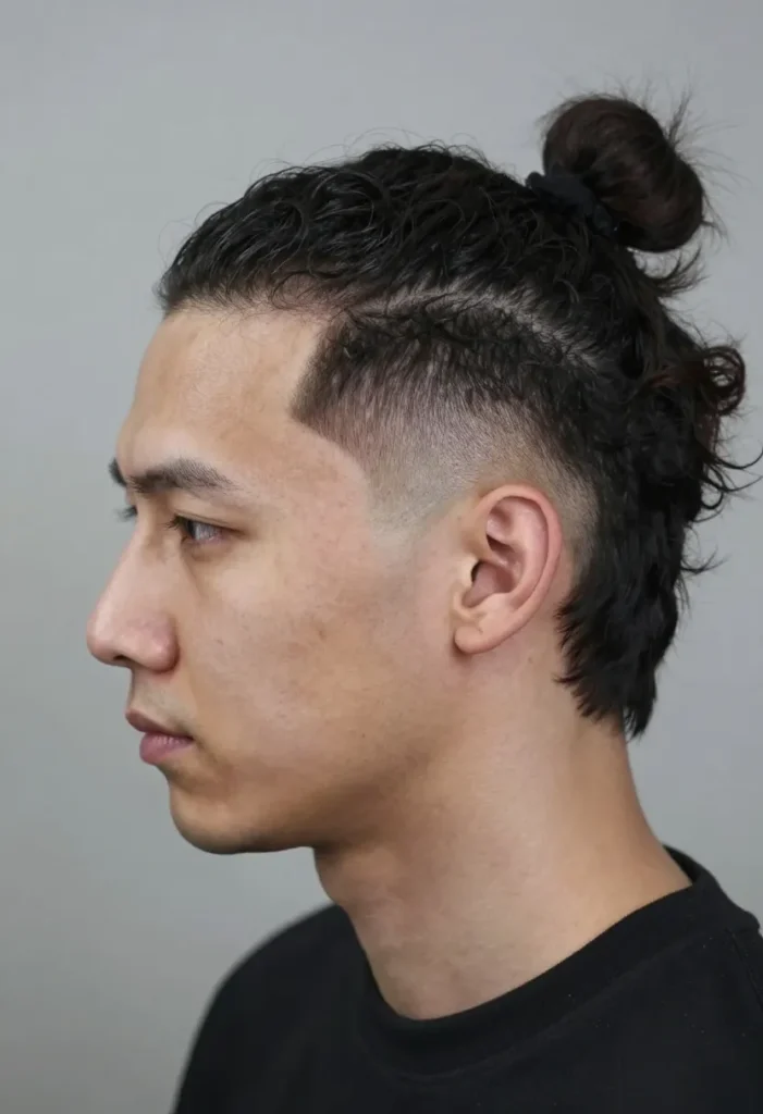 Top Knot with Fade Top Knot with Fade