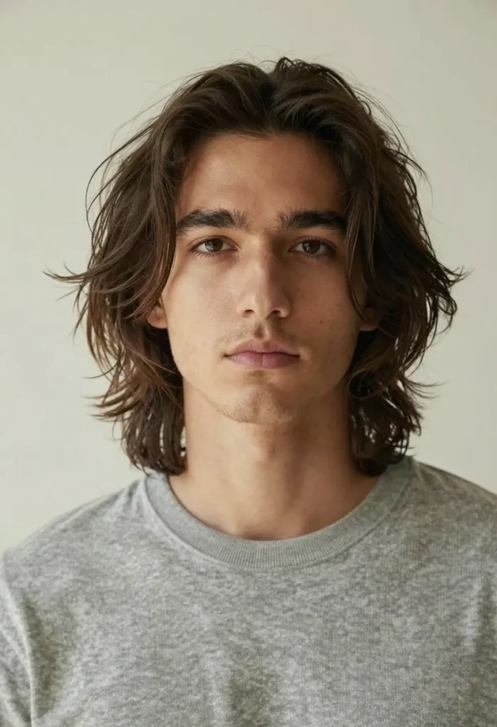 Tousled Shoulder-Length Style Tousled Shoulder-Length Style