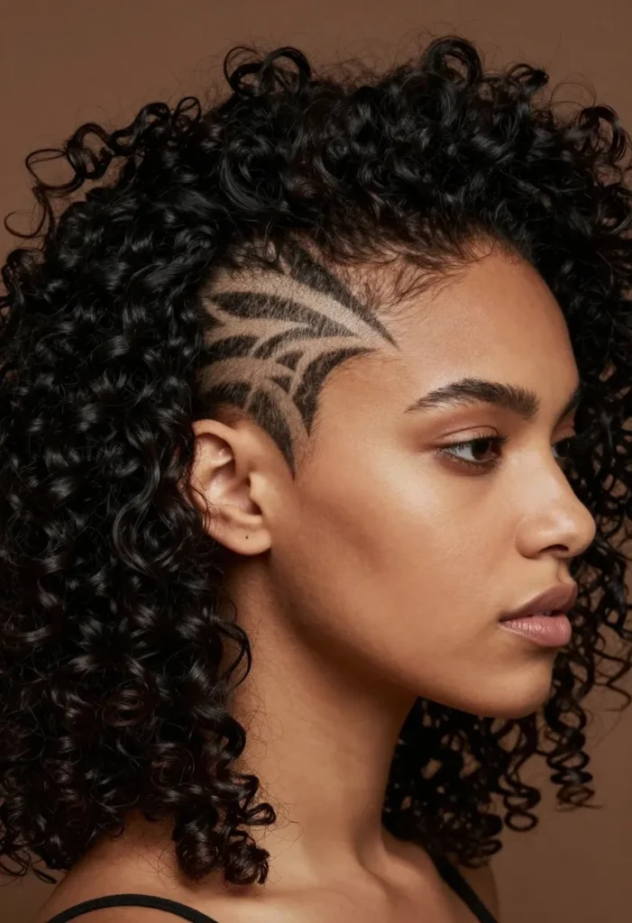 Tribal Curly Shaved Hair Tribal Curly Shaved Hair