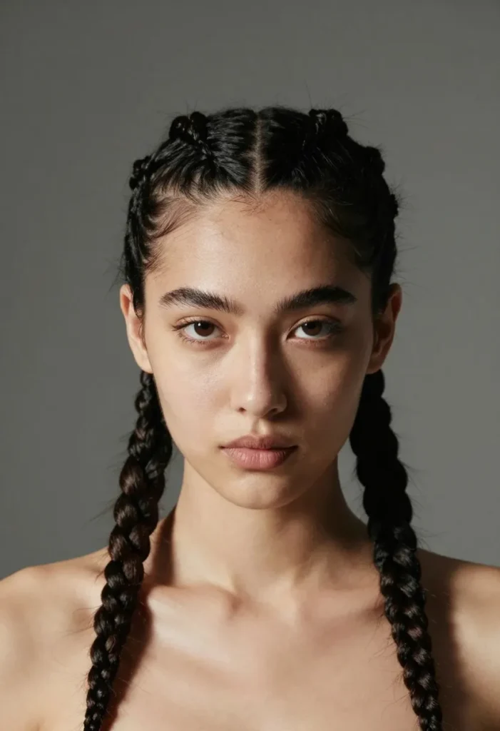 Two Cornrow Hairstyle Two Cornrow Hairstyle