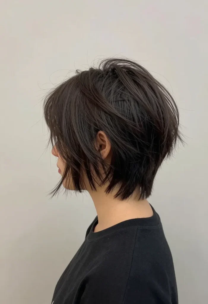 Uneven Short Razored Bob Uneven Short Razored Bob