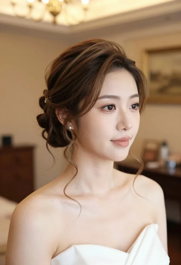 Updo with Loose Front Strands Updo with Loose Front Strands