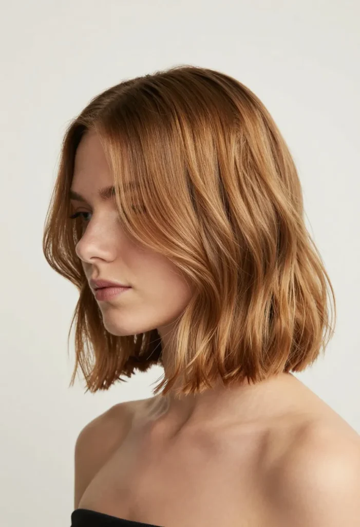 Warm Dark Blonde Lob Warm Dark Blonde Lob