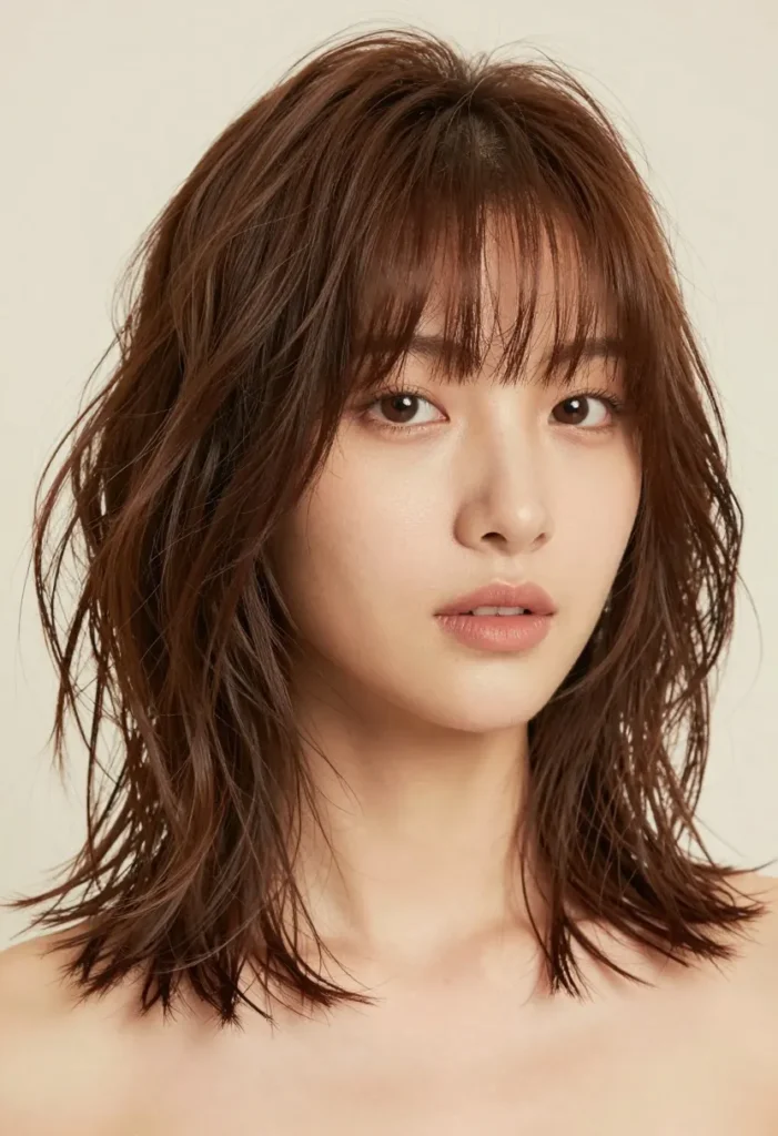 Wavy Bob with Bangs and Money Pieces Wavy Bob with Bangs and Money Pieces