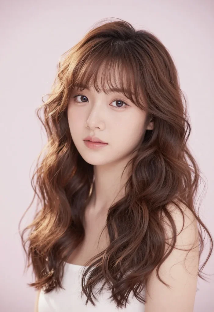 Wavy Locks with Airy Bangs Wavy Locks with Airy Bangs